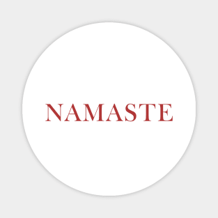 Namaste Serif Red Text Magnet